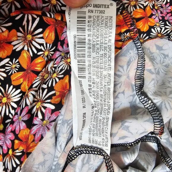 ZARA X PURPLE MAGAZINE Floral Off Shoulders One Piece Body Jumpsuit Size M - Picture 11 of 11